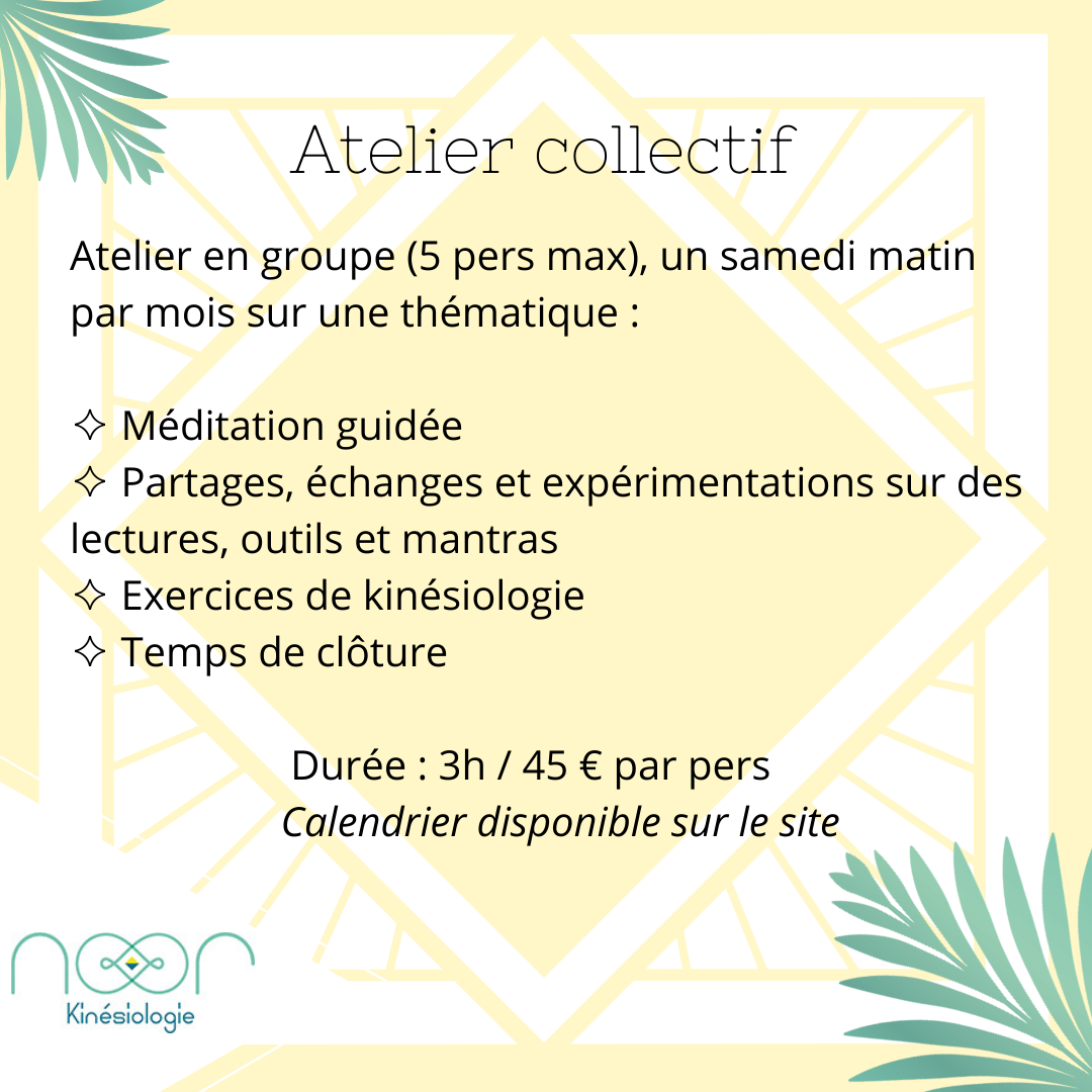 Atelier collectif 3h - 45 €