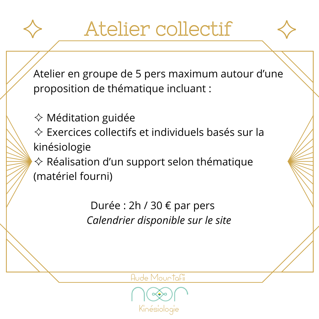 Atelier collectif 2h - 30 €